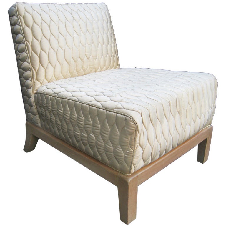 Custom T.H. Robsjohn-Gibbings Slipper Chair For Sale