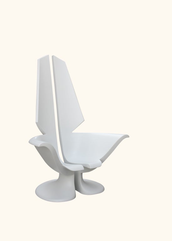 Pair of Arturo Pani fiberglass chairs. This design was originally for exterior use. Pani was known for creating the 