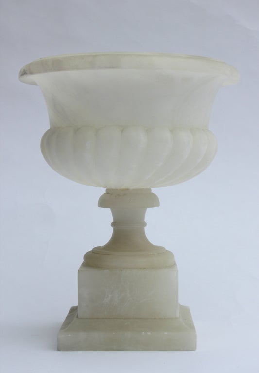 Alabaster Urn .  This is not a lamp but a vase.
