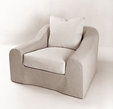 Michael Taylor Jennifer Chair and Ottoman In Good Condition For Sale In Los Angeles, CA