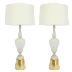 Pair of Fratelli & Toso  Murano Lamps