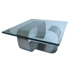 Francois Monnet Kappa Stainless Steel Cocktail Table