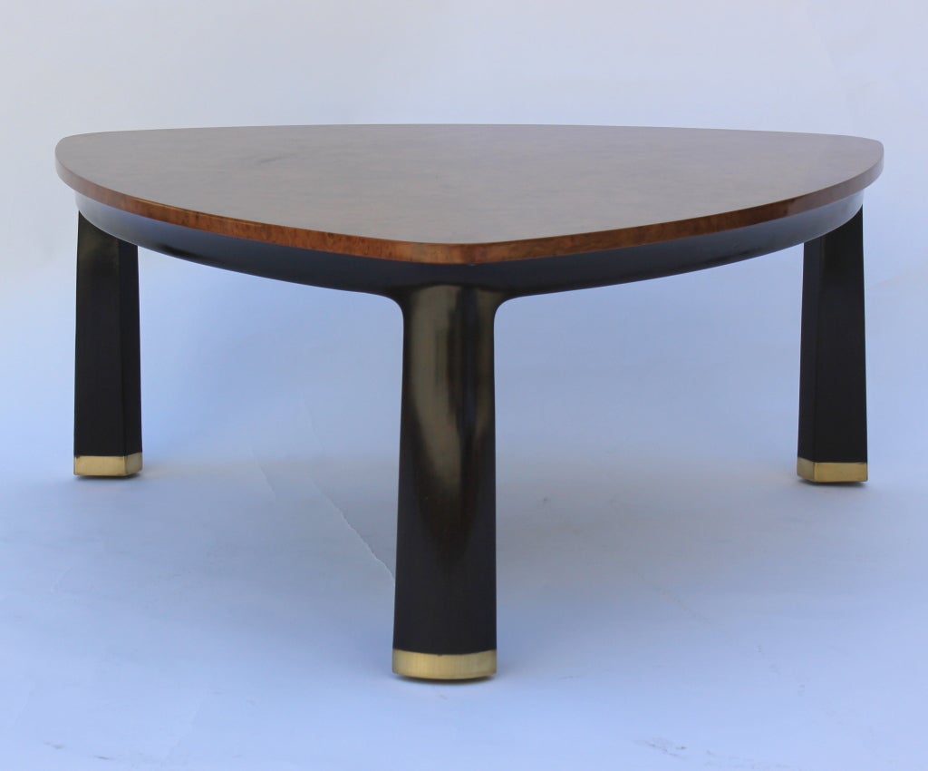 Edward Wormley for Dunbar Walnut Burl Cocktail  Table