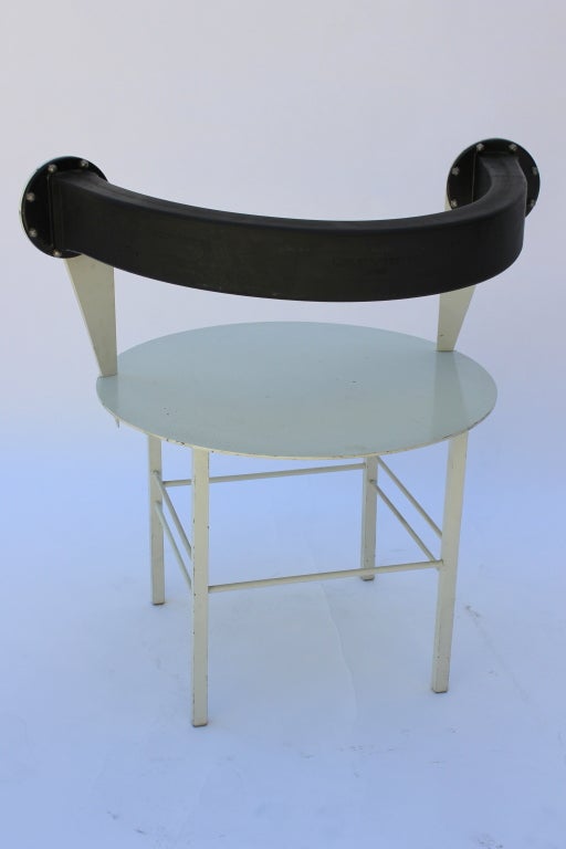 Post-Modern Steel and Rubber Art Chair 2