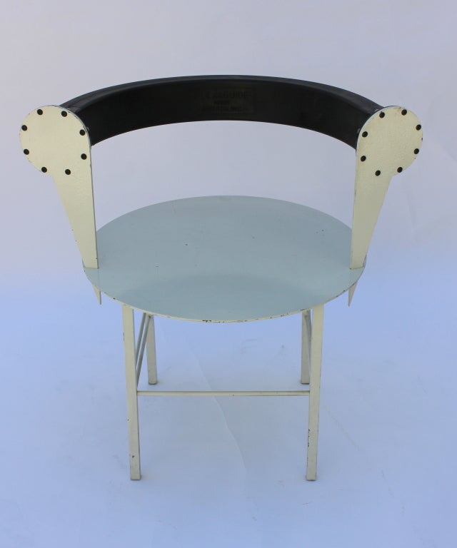 Post-Modern Steel and Rubber Art Chair 3