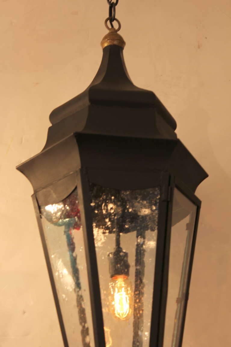 Pair of Large  Neoclassical  Style Lanterns    In Excellent Condition For Sale In Los Angeles, CA