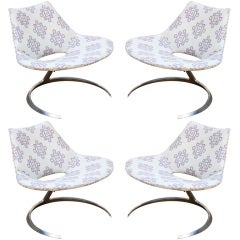 Set of Four Fabricius and Kastholm Scimitar Chairs