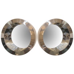 Pair of Jere Porthole Mirrors