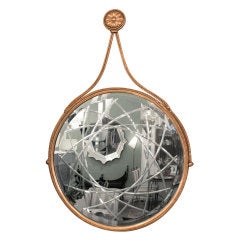 Carved Mirror with White Gold Frame 9