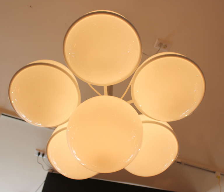 Large Italian Chandelier in the manner of Gino Sarfatti For Sale 1