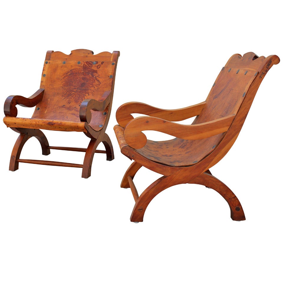 Pair of "Miguelito" Butaque Chairs For Sale