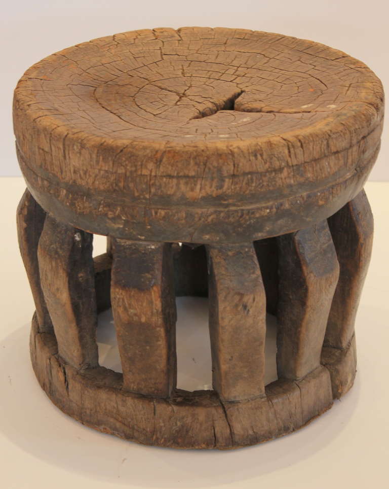 Round African Milking Stool In Good Condition In Los Angeles, CA