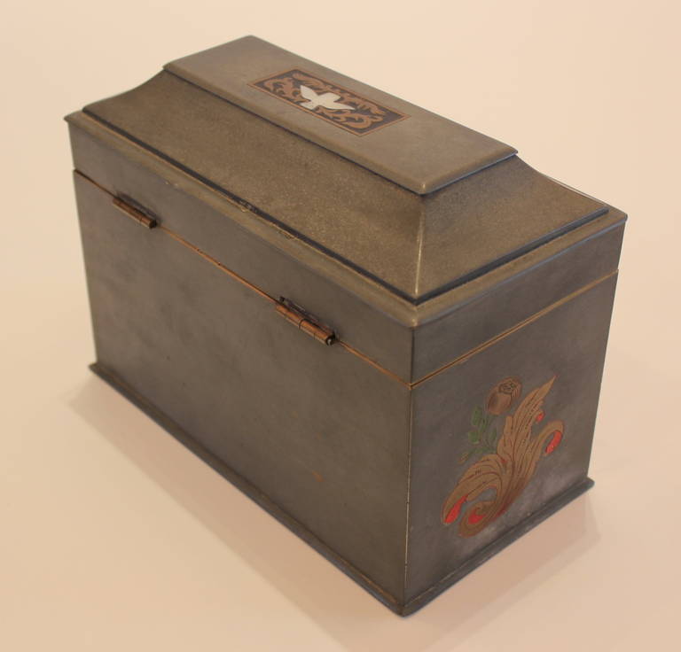 Pewter Tea Caddy Box 1