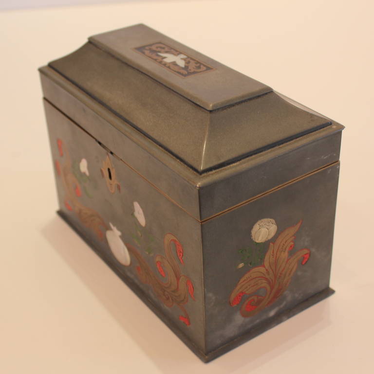 Pewter Tea Caddy Box 2