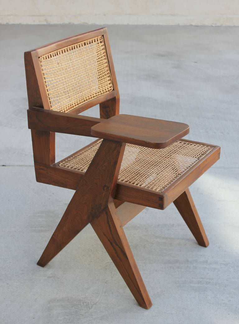 Writing Chair from Panjab University, Chandigarh, India designed by Pierre Jeanneret.