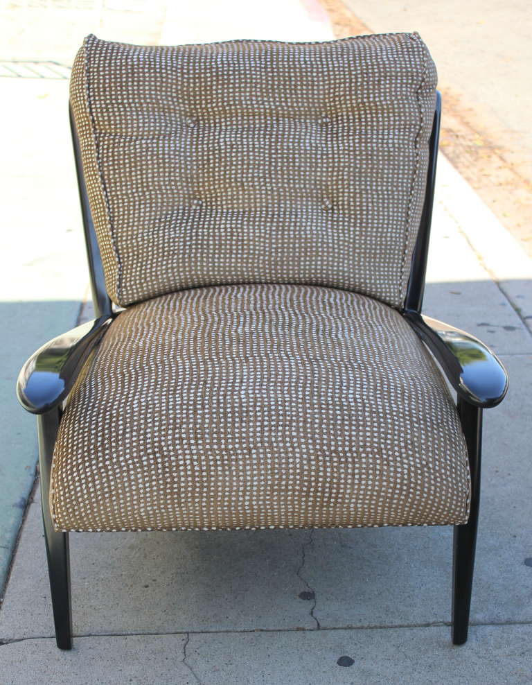 Mid-20th Century Pair of Custom Paul Laszlo Lounge Chairs