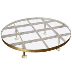 Arturo Pani Solid Brass Cocktail Table Executed by Talleres Chacon