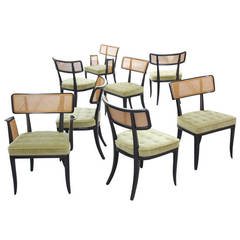 Set of Eight Edward Wormley for Dunbar Dining Chairs