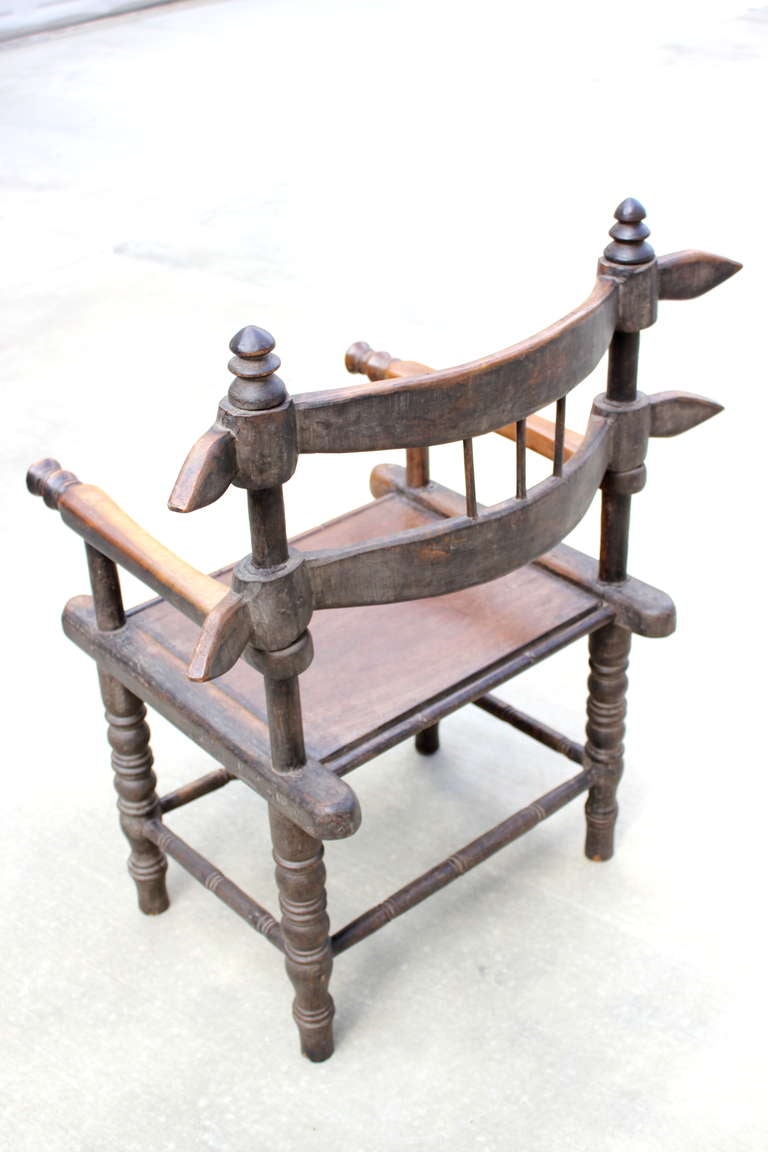 20th Century Chieftain Chair from the Ivory Coast of West Africa