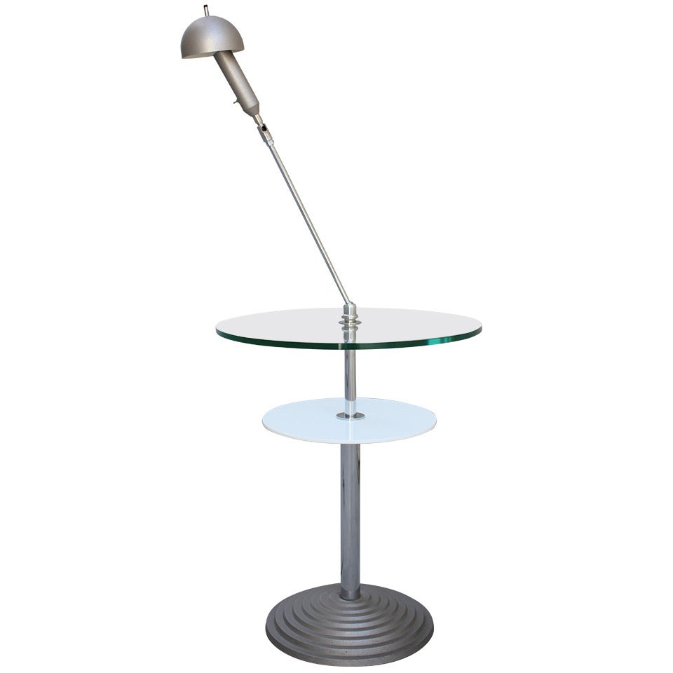 Fontana Arte Table with Lamp For Sale