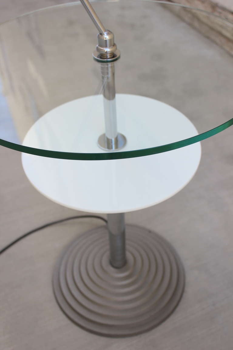 Fontana Arte Table with Lamp In Excellent Condition For Sale In Los Angeles, CA