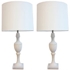 Pair of Alabaster Lamps