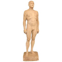 Large Plaster Study of a Man 40"