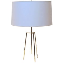 Adjustable Brass Tripod Table Lamp