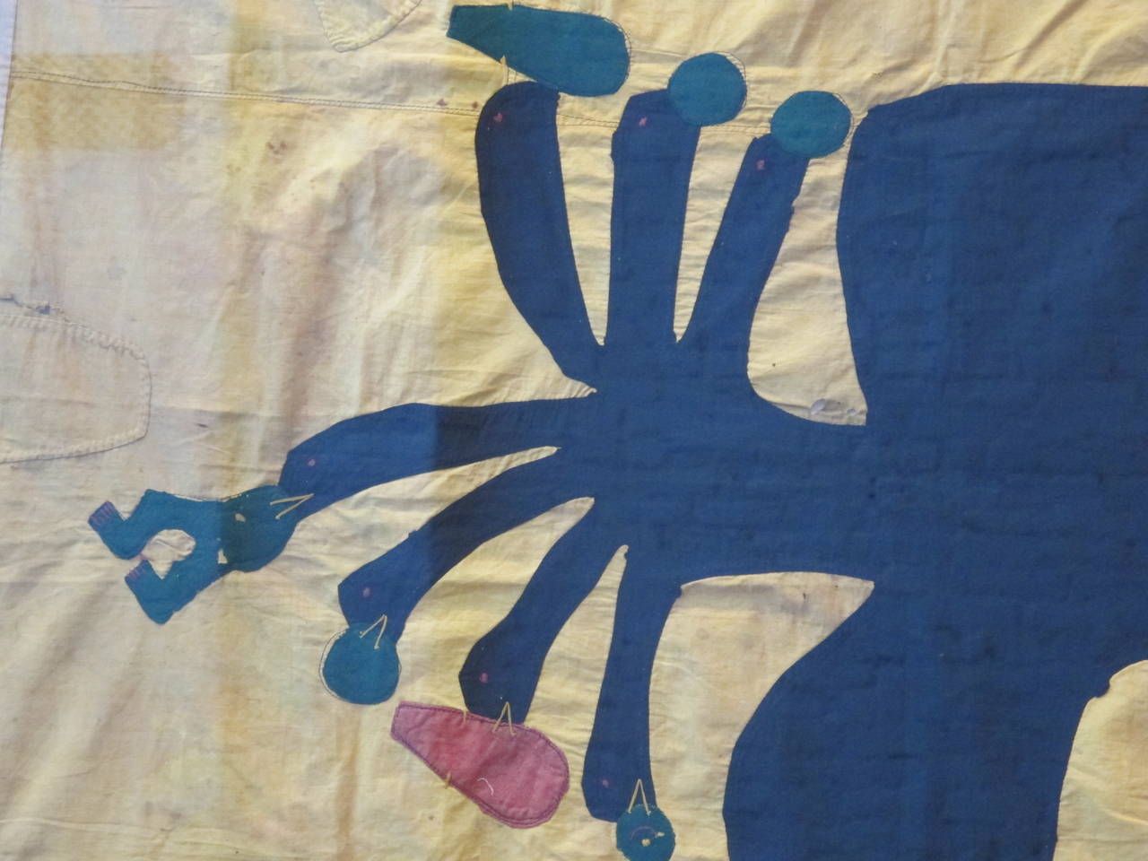 Outsider Art Framed Vintage Asafo Flag
