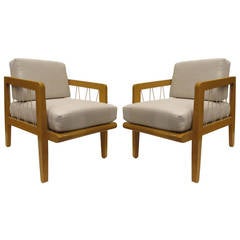 Vintage Pair of Armchairs by Edward Wormley for Drexel