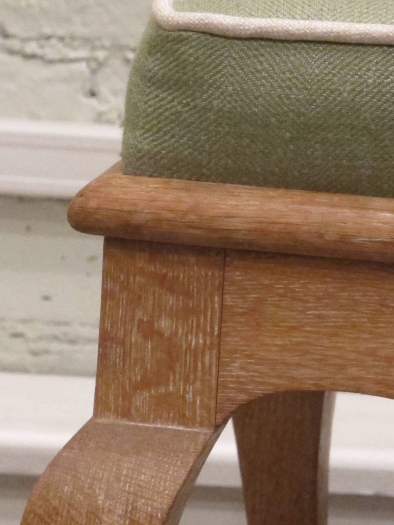 French Cerused Oak Bench 1