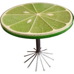 Small Occasional Table in the Shape of a Lime Slice