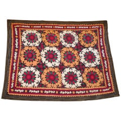 Vintage Large, Brightly-Colored Suzani
