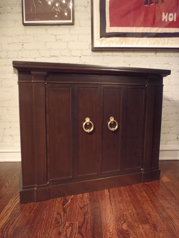 Small Bar or Hall Cabinet in Dark Mahogany