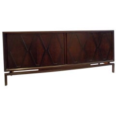 Vintage Large Dark Mahogany Credenza