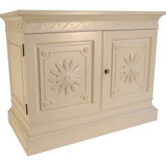 Small Ivory-Lacquered Pine Cabinet