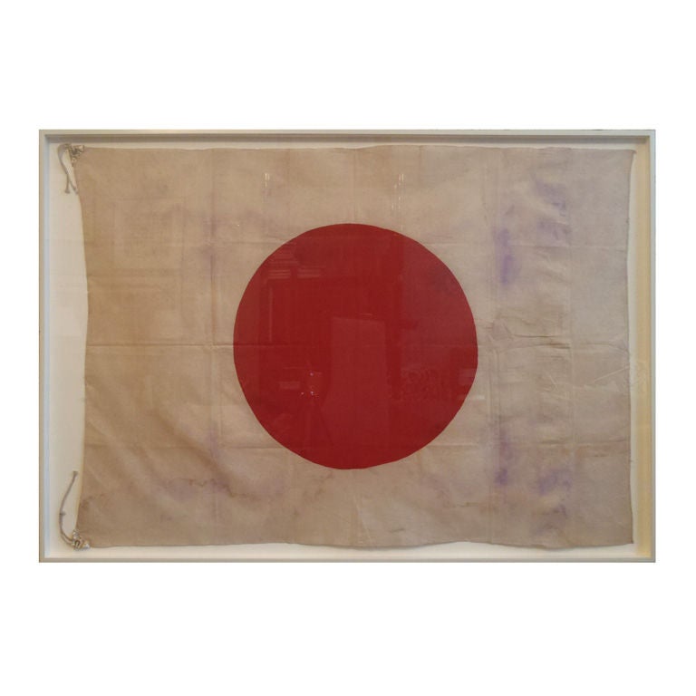 Framed Japanese "Rising Sun" Flag
