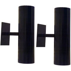 Black Steel Sconces by George Nelson