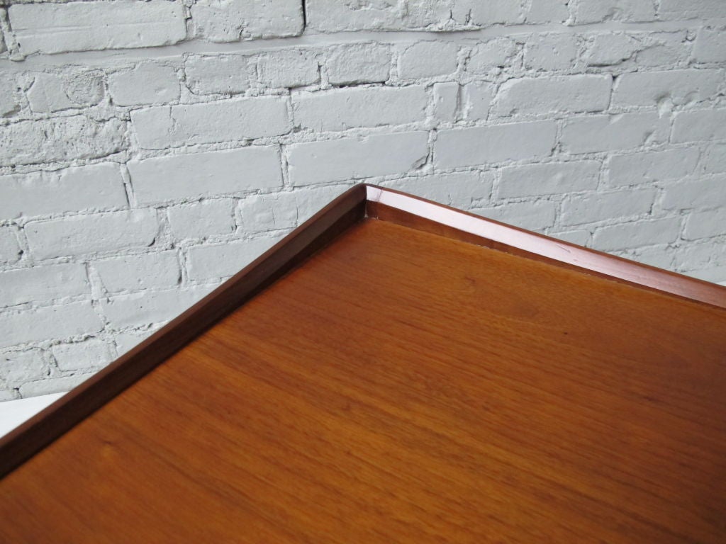 Drexel Heritage Mahogany Side Tables with Caned Shelves 2