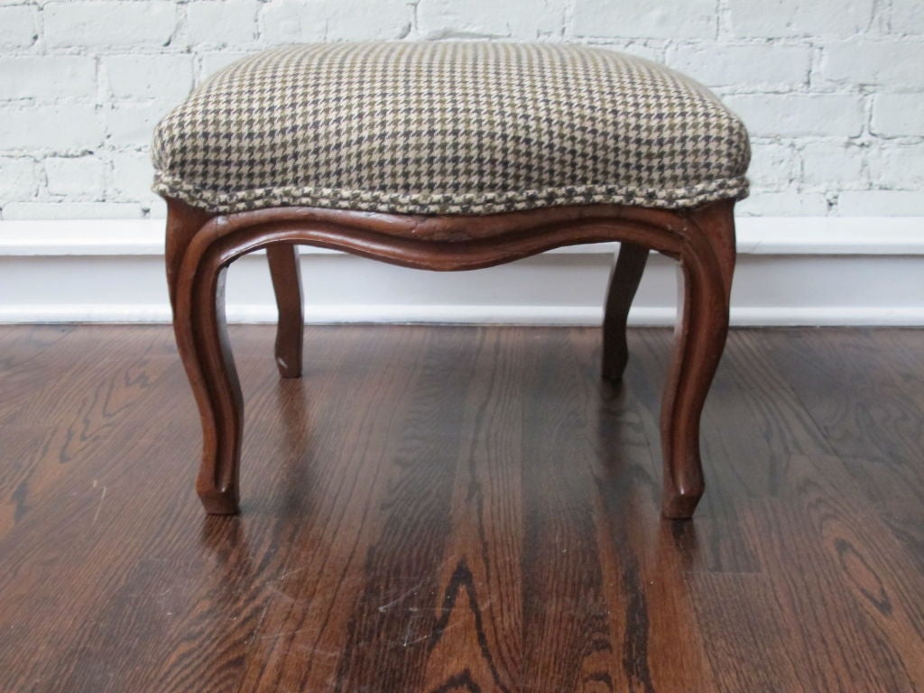 Victorian Finger-Carved Walnut Footstool
