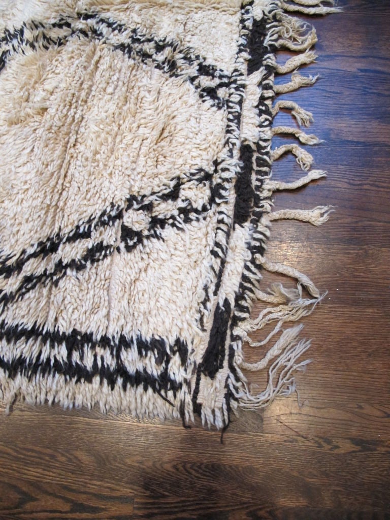 Moroccan Vintage Beni Ourain Carpet