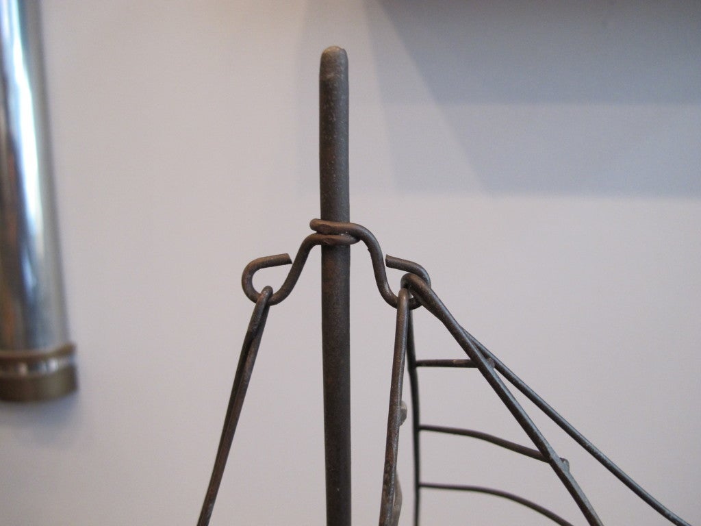 Wire Sailboat Sculpture at 1stdibs