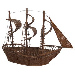 Wicker Model of a Ship
