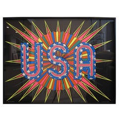 Vintage Framed Psychedelic Poster