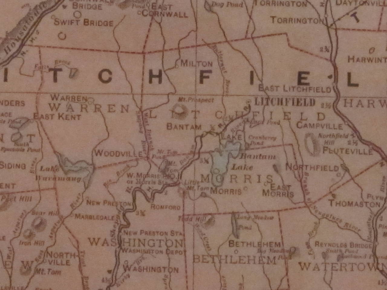 Antique Map of Connecticut For Sale 1