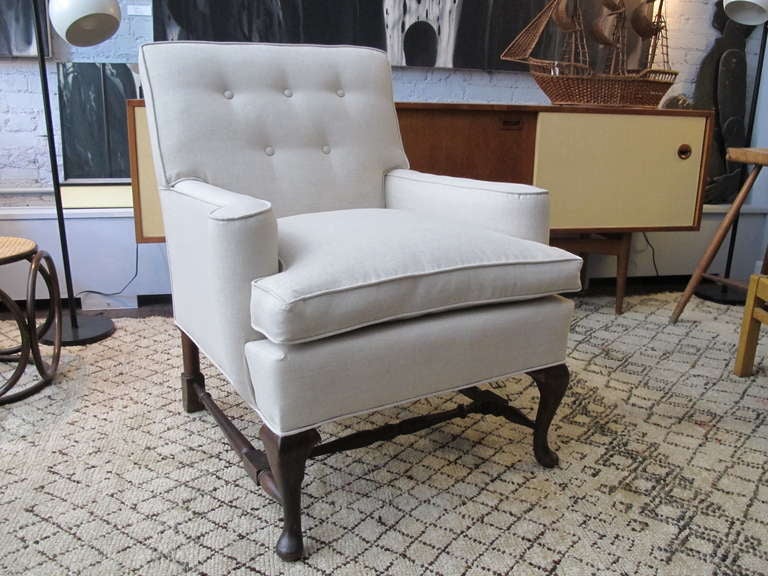 Pair of Queen Anne Style Armchairs