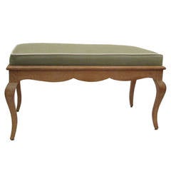 French Cerused Oak Bench