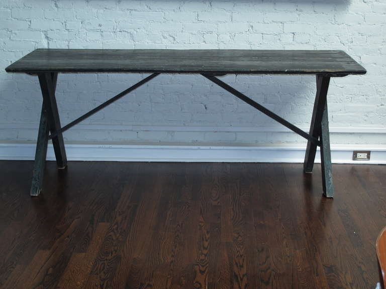 American Early 20th Century Trestle Table