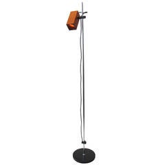 Floor Lamp with Orange Shade