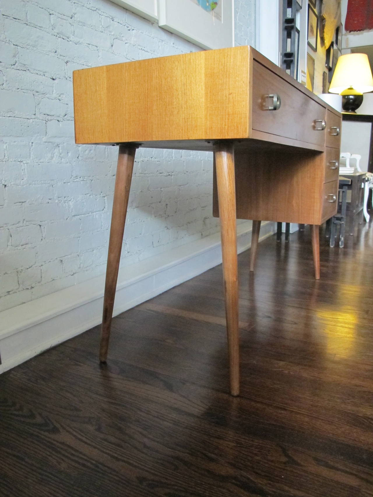 American Walnut Desk by Stanley Young for Glenn of California For Sale